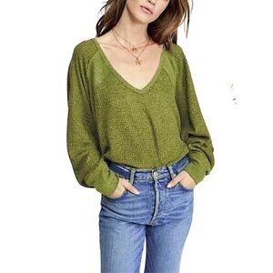 Free People Santa Clara Thermal Top - Ferngully - Size Medium